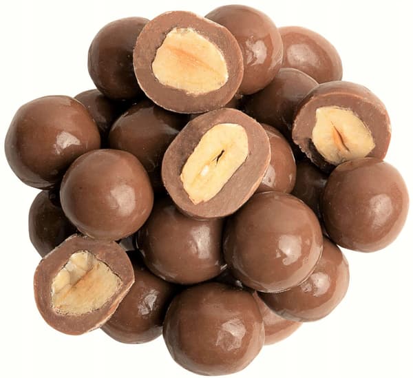 Hasselnødder i mælkechokolade med ristede nødder 250 g premium