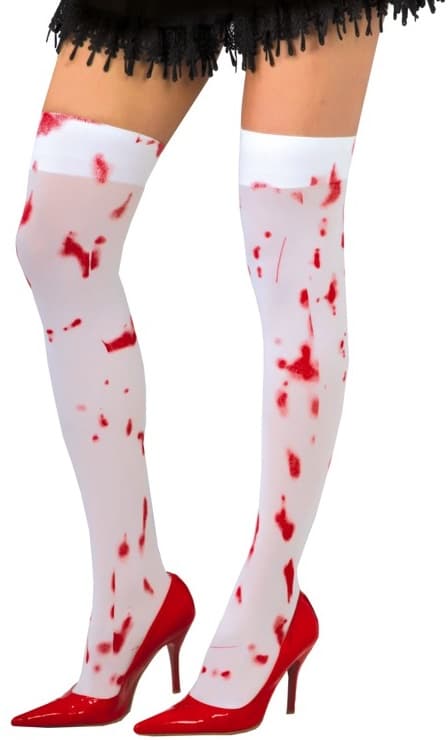 Blodiga Halloween-lårhöga strumpor