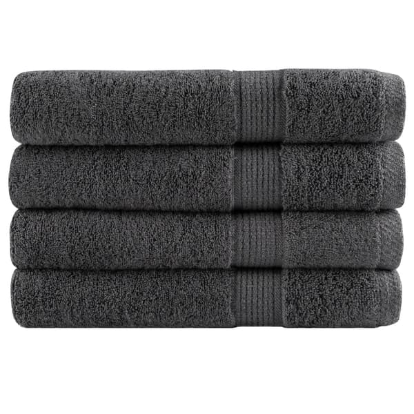 vidaXL Premiumhanddukar SOLUND, 4-pack, Antracit, 80x200 cm