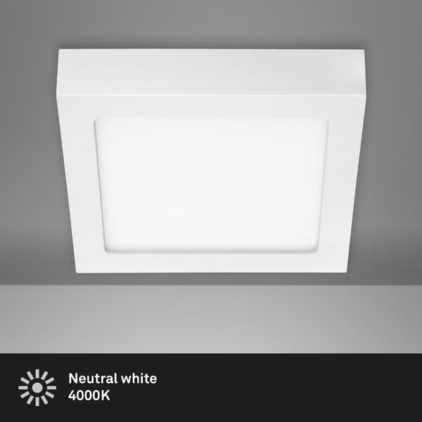 LOFTSLAMPE - PÅBYGGEMONTERING - HVID - LED 12W - NEUTRAL