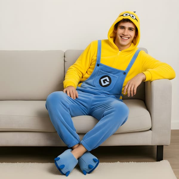 Kigurumi-pyjamas Minion-kostym M 155-165cm