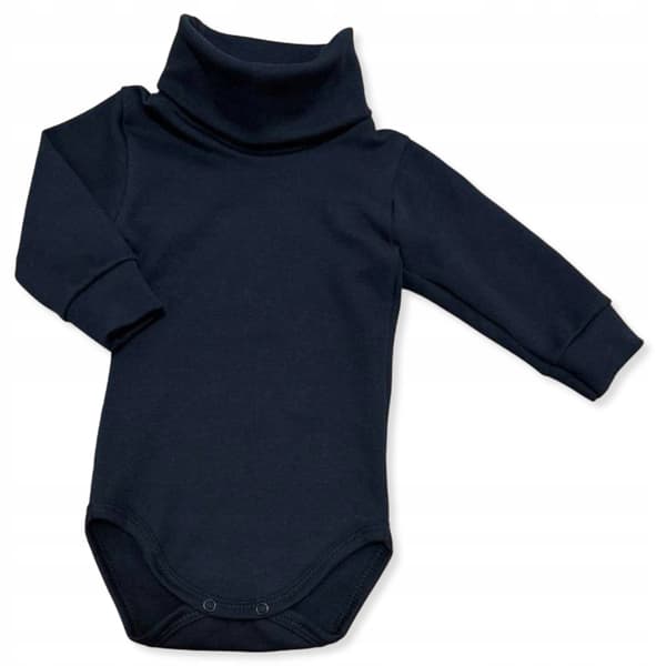Body med turtleneck 104 børn langærmet sort