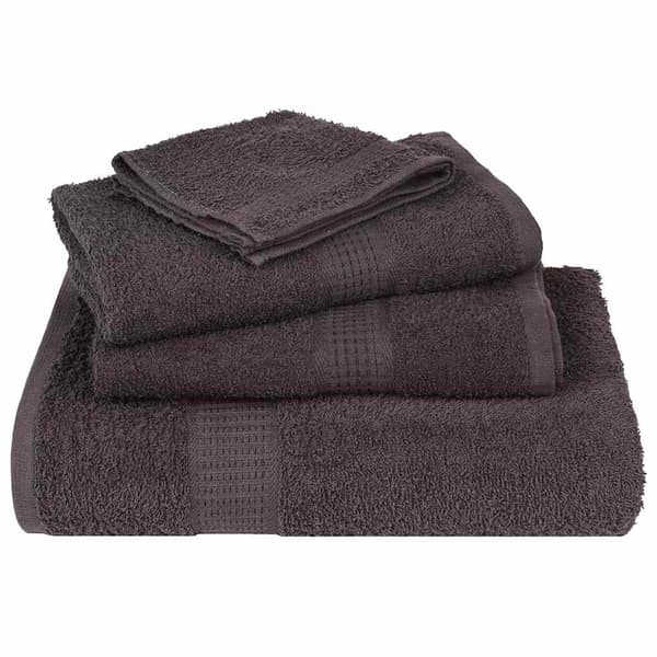 vidaXL Handdukar, 2 st, Antracit, 50x100 cm, 100% bomull