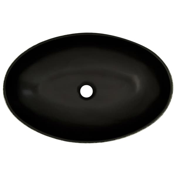 vidaXL bordvask sort og blå oval 56,5x36,5x13,5 cm