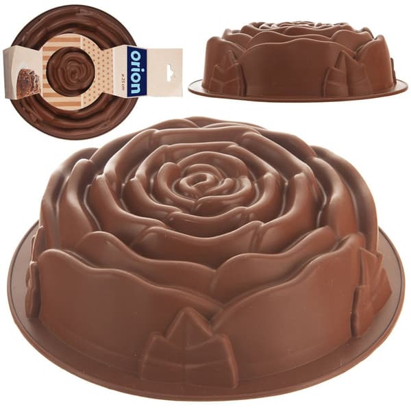Sillinie rosenform silikone brun 25 cm