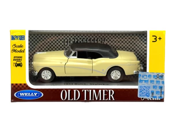 WELLY OLD TIMER 1953 BUICK SKYLARK BEIGE KATOLLA 1:34 43664