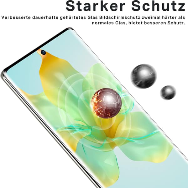 2x 9H Hærdet glas til Honor 80 med sorte buede strimler, holdbare