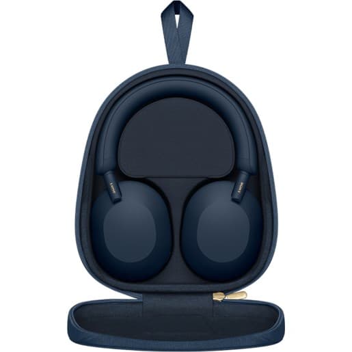 Sony WH-1000XM5 on-ear-hörlurar blå
