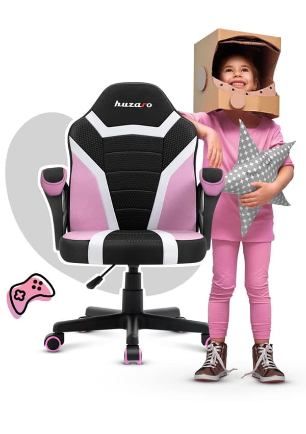 HZ-Ranger 1.0 pink msh gamingstol til børn