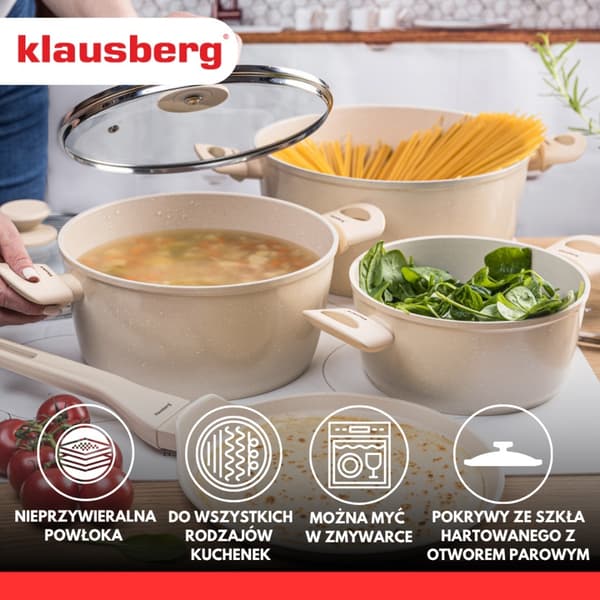 7-DELT MARMOR KØKKENGREJ KLAUSBERG KB-7963