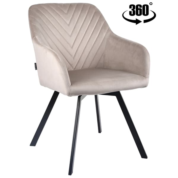 PANKO 2 klädd snurrstol, beige sammet