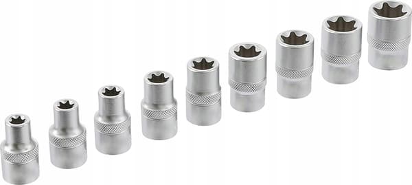 Torx E4-E24 pistorasian avainsarja, sisäiset Torx-bittit, 14 kpl