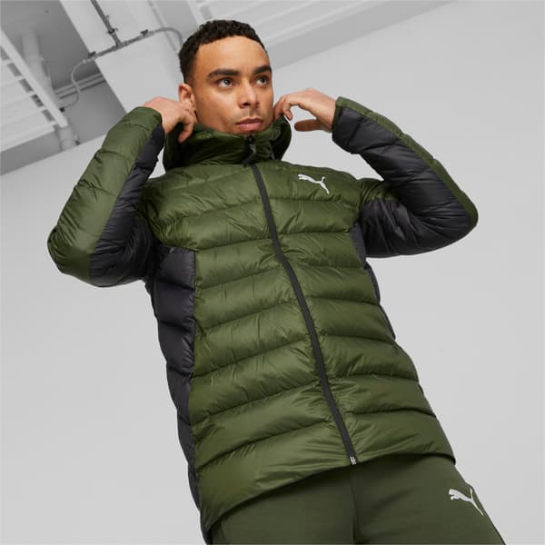 Puma PACKLITE DOWN herre hættejakke grøn 84935531 r M