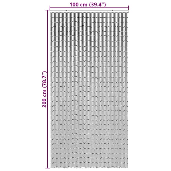 vidaXL Hyttysverkko tummanharmaa 100x200 cm bambu
