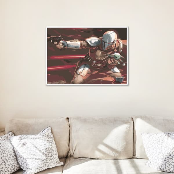 Grog målning med siffror Mandalorian 50x40 cm