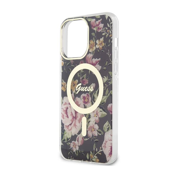 Guess Flower MagSafe - iPhone 14 Pro Max cover (sort)