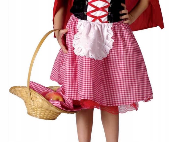 Rødhætte kostume til karneval 130/140 cm