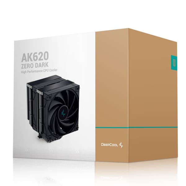DeepCool AK620 Zero Dark CPU-køler, 260W, sort