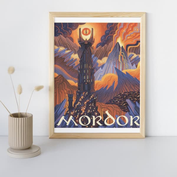 MALING EFTER TAL Billeder til maleri Mordor Ringenes Herre 40x50 cm