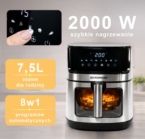 Bergmann YO 1 luftfrytøjer 7,5 l 2000W