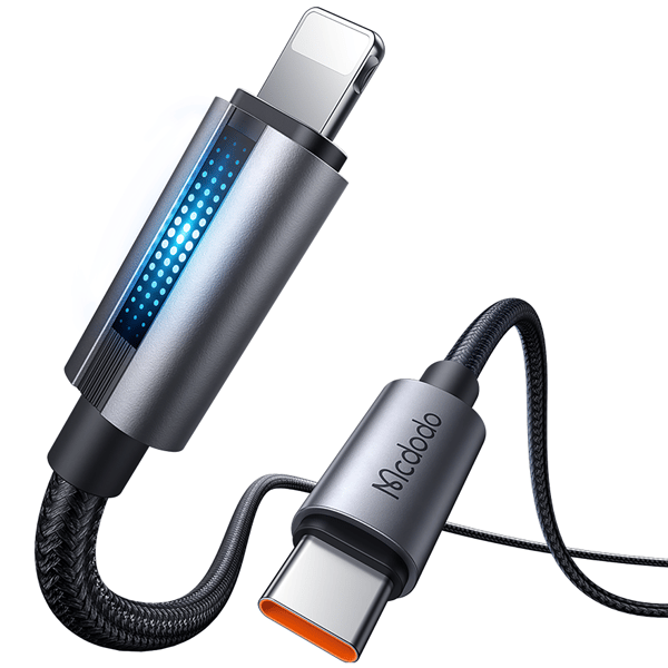 MCDODO Laddkabel USB-C Blixtsnabb Laddning för iPhone 1M LED