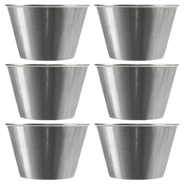 Rostfritt såsdipskål 9,5 cm, 240 ml, 6 st