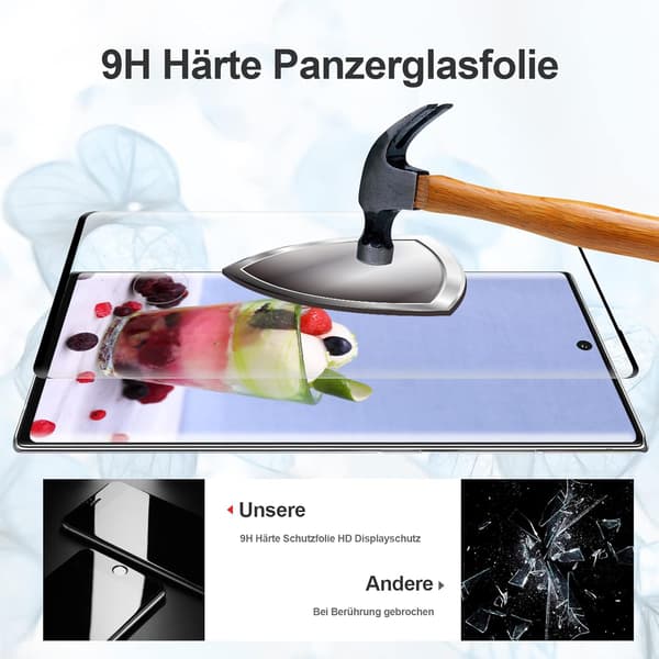 2x 9H HÄRDAT GLAS FÖR SAMSUNG GALAXY NOTE 10+ FÖRBÄTTRAT SKYDD