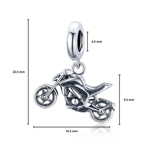 Motorcykelberlockhänge i silver 925 pärlor