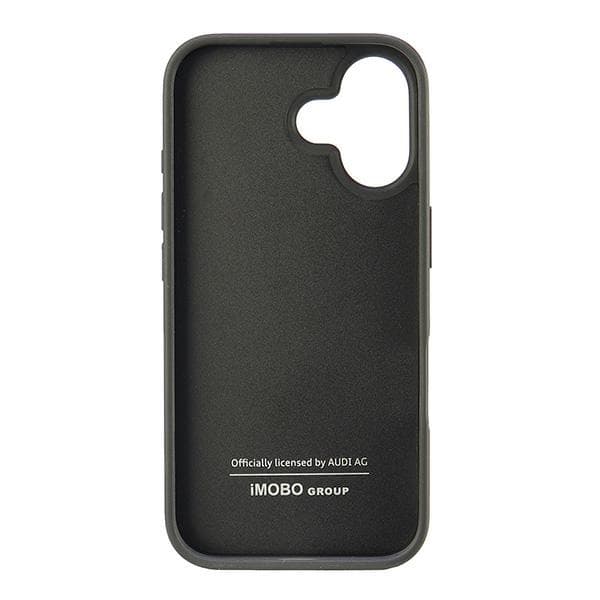 Audi kunstlæder iPhone 16 6.1 sort/sort hårdt cover AU-TPUPCIP16-GT/D2-BK