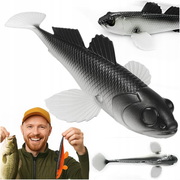 Gummi Lockbete GOBIO 18,6cm Vertical 001 Vit Libra Lures