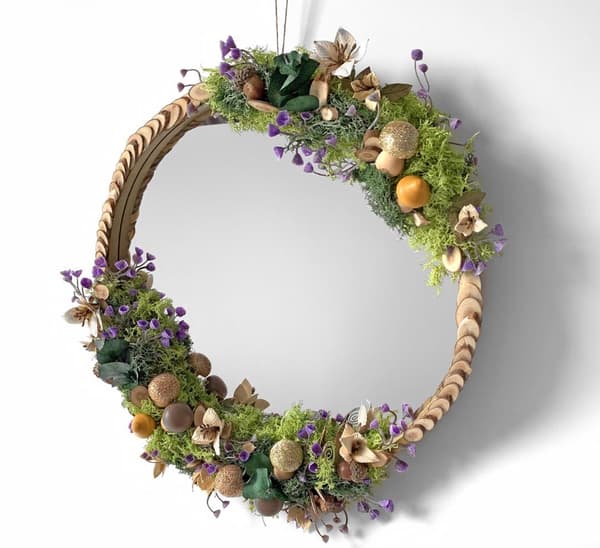 Blommor dekorativa väggklockor lila 6 st