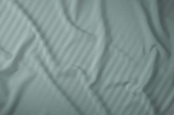 Satin Sengesæt 160x200 Glat med Premium Striber Mintgrøn