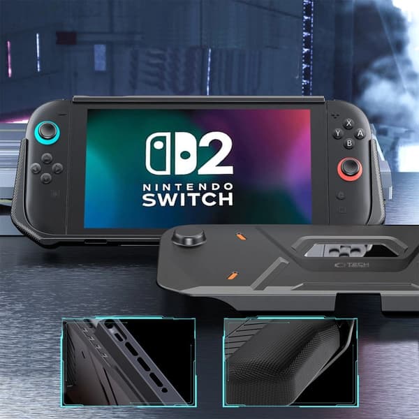 Tech-Protect Carbonox-skal till Nintendo Switch 2 - Svart