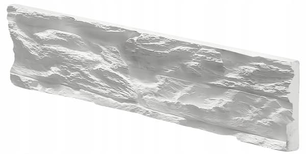 Dekorativ gipsväggplatta 37×9,2 cm 0,4 m² Vit och grå, stenimitation