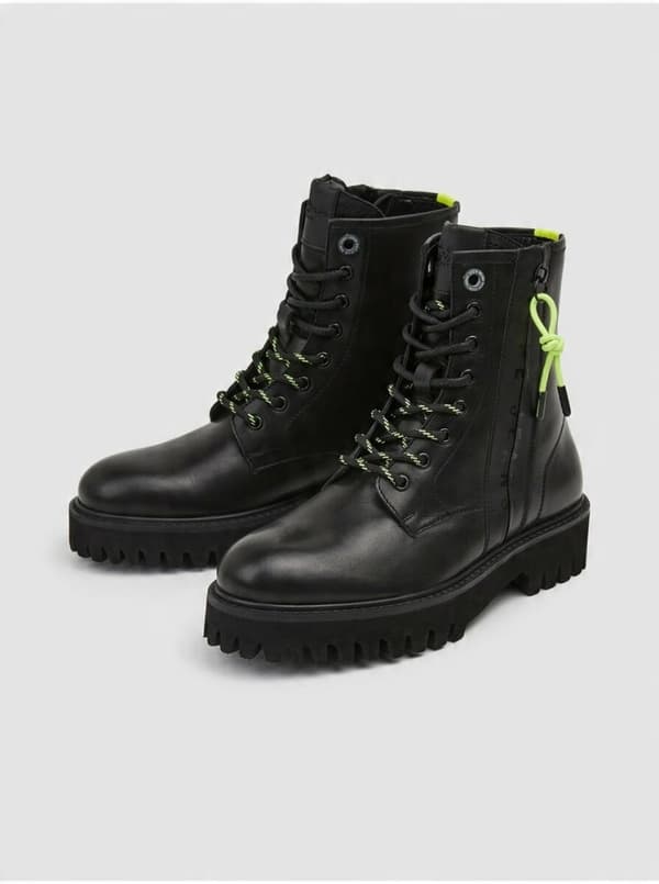 PEPE JEANS DAME SORTE LÆDERSTØVLER 41 AWE