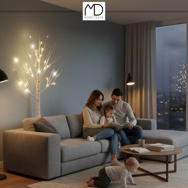 BIRKE LED TRÆBLITZ JULEPYNT 120 CM 96 LED VARM