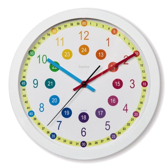 Väggklocka HAMA Easy Learning Barn 30cm Färgglad
