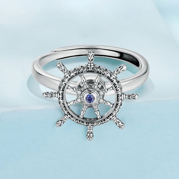 Justerbar sølvring med RUMBLE, 925 sølv