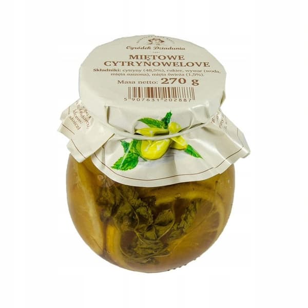 Citroner med mynte i sirup til te