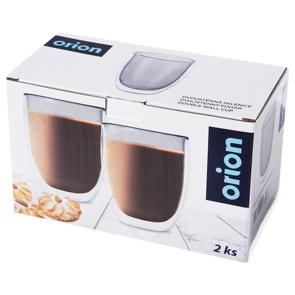 Termoglas med dubbelvägg för latte DOUBLE 370 ml 2 st