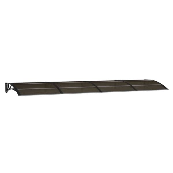 vidaXL dørmarkise sort 400x100 cm polycarbonat