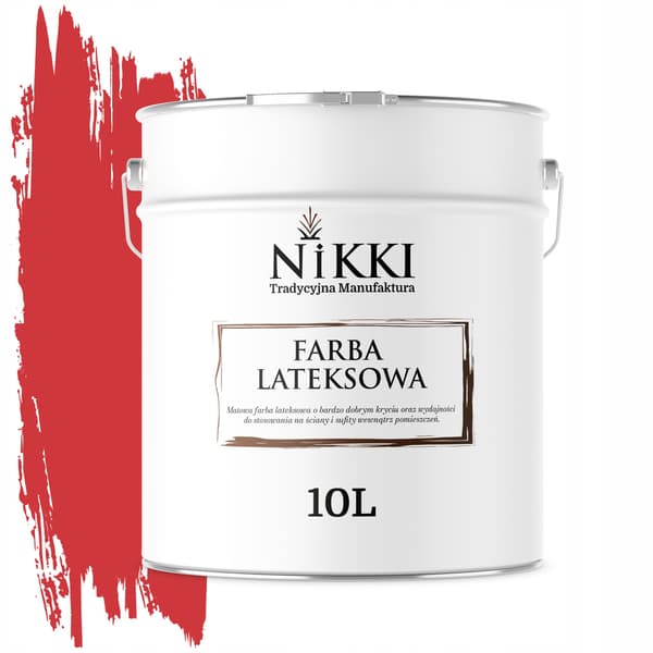 Latexväggfärg eldröd H3516 10L matt för väggar