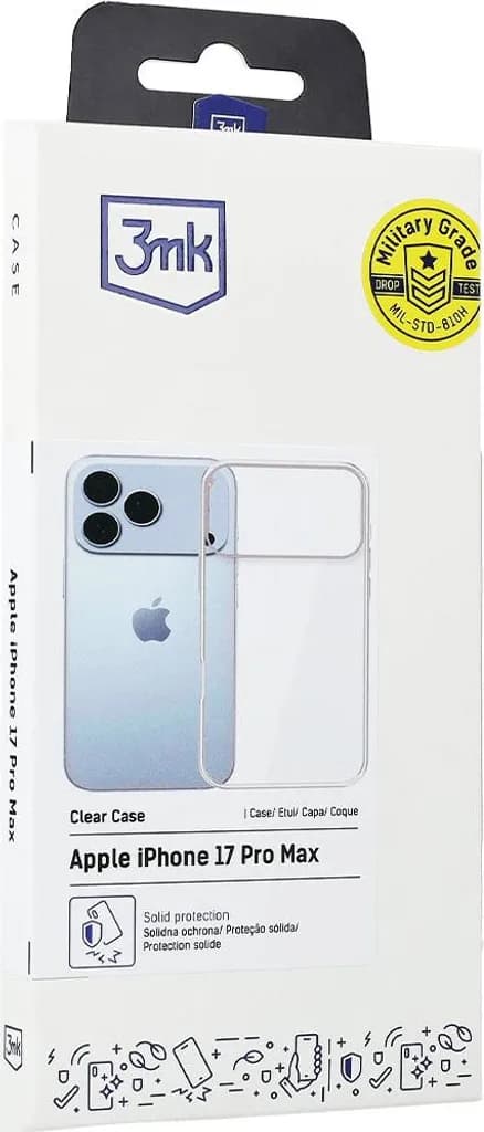 Apple iPhone 17 Pro Max - 3mk Gennemsigtigt Etui
