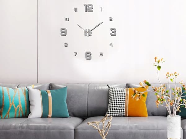 Väggklocka 27 silver 50 cm GAB_A
