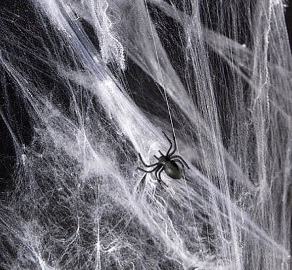 Halloween spindelnät, vitt, 60 g, 1 förpackning.