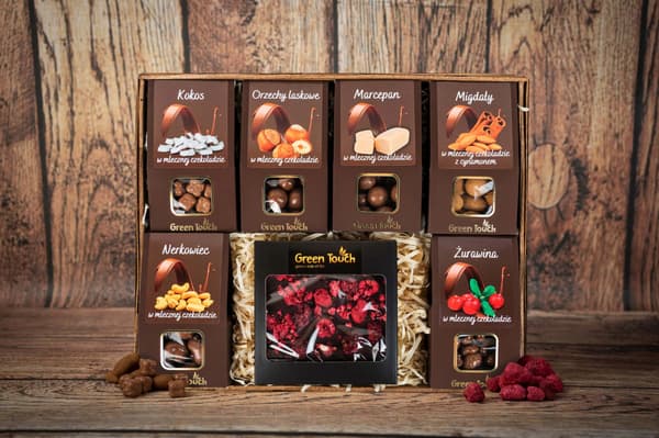 Stor gavekurv premium chokoladesæt