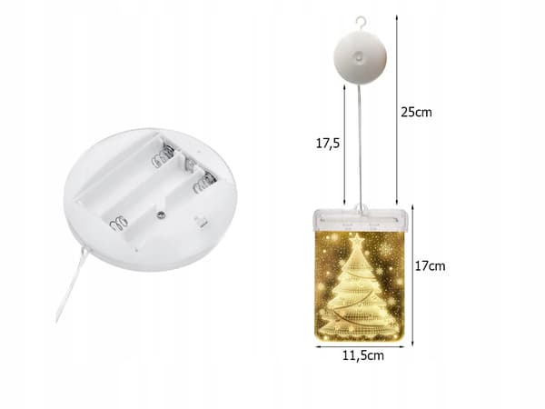 GLASMALERI LED JULETRÆ VARM (60) GAB_A