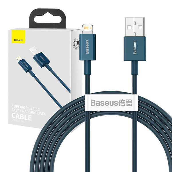 Baseus Superior -sarjan USB-Lightning-kaapeli, 2.4A, 2m (sininen)