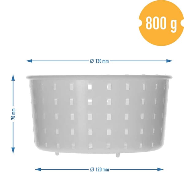 Rund ostform, 13 cm x 7 cm, 800 g