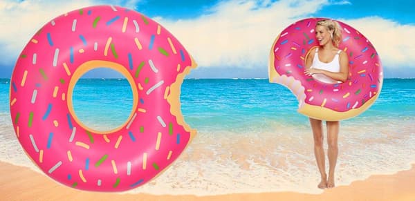 Oppustelig badering donutmadras XXL